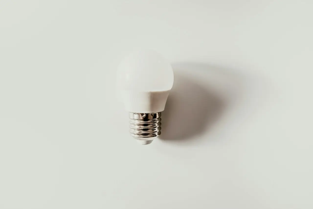 Närbild av en LED-glödlampa